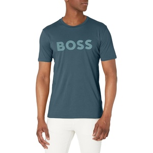 BOSS Men’s Bold Logo Short-Sleeve Jersey T-Shirt(Dark Teal Green)