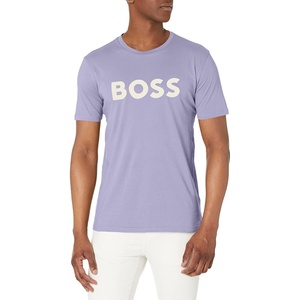 BOSS Men’s Bold Logo Short-Sleeve Jersey T-Shirt(Persian Violet)