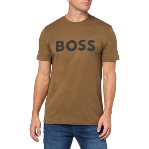 BOSS Men’s Bold Logo Short-Sleeve Jersey T-Shirt(Sandy Dunes)