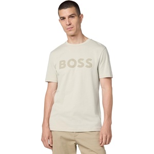 BOSS Men’s Bold Logo Short-Sleeve Jersey T-Shirt(Stone Beige)