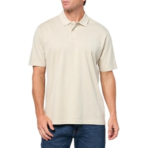 BOSS Men’s Center Logo Cotton Polo Shirt(Peyote Beige)