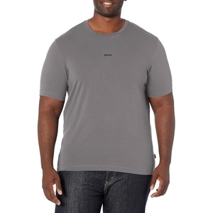 BOSS Men’s Center Logo Regular Fit T-Shirt(Dark Smoke)