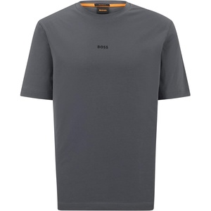 BOSS Men’s Center Logo Regular Fit T-Shirt(Graphite)
