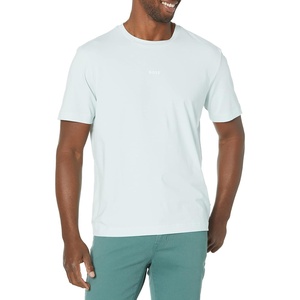 BOSS Men’s Center Logo Regular Fit T-Shirt(Ice Flow)