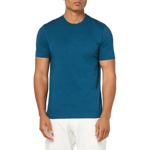 BOSS Men’s Chest Logo Soft Jersey Crew Neck T-Shirt(Blue Moss)
