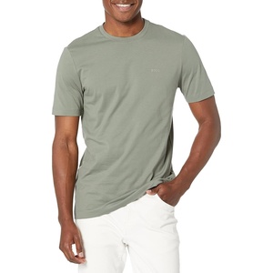 BOSS Men’s Chest Logo Soft Jersey Crew Neck T-Shirt(Elymus Green)