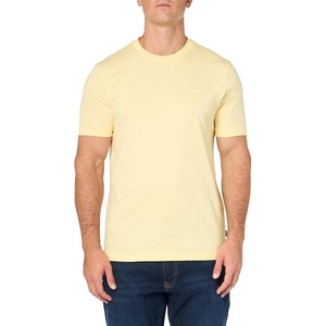 BOSS Men’s Chest Logo Soft Jersey Crew Neck T-Shirt(Goldfinch Yellow)