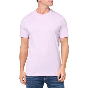 BOSS Men’s Chest Logo Soft Jersey Crew Neck T-Shirt(Lavender Cream)