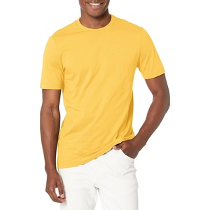 BOSS Men’s Chest Logo Soft Jersey Crew Neck T-Shirt(Mac Yellow)