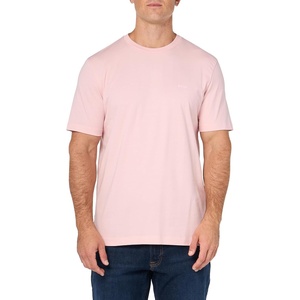 BOSS Men’s Chest Logo Soft Jersey Crew Neck T-Shirt(Pastal Pink)