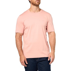 BOSS Men’s Chest Logo Soft Jersey Crew Neck T-Shirt(Tan Rose)
