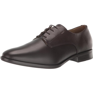 BOSS Men’s Colby Soft Leather Derby Oxford Shoes(Deep Brown)