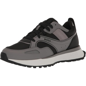 BOSS Men’s Colorblock Lace Up Sneakers(Soot Grey)