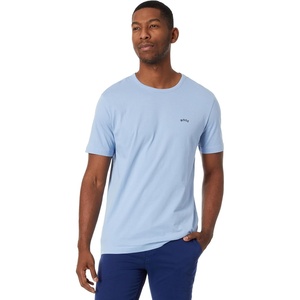 BOSS Men’s Contrast Curve Logo Short-Sleeve Cotton T-Shirt(Bachelor Button Blue)