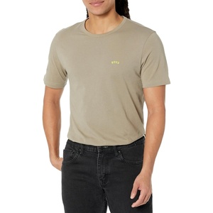 BOSS Men’s Contrast Curve Logo Short-Sleeve Cotton T-Shirt(Cloud Green)