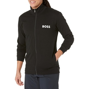 BOSS Men’s Contrast Logo Cotton Full Zip Sweatshirt