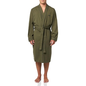 BOSS Men’s Cotton Kimono Robe(Deep Olive Green)
