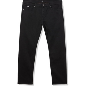 BOSS Men’s Delaware Black Straight Leg Slim Fit Jeans(Dark Black)