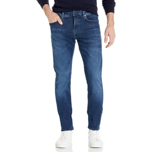 BOSS Men’s Delaware Slim Fit Stretch Jeans(Brushed Navy)