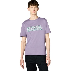 BOSS Men’s Digital Graphic Print Short Sleeve T-Shirt(Purple Sage / White  Green  Purple)