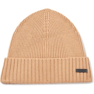 BOSS Mens Fati Ribbed Knit Hat(Oxford Tan)