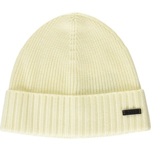 BOSS Mens Fati Ribbed Knit Hat(Whisper White)