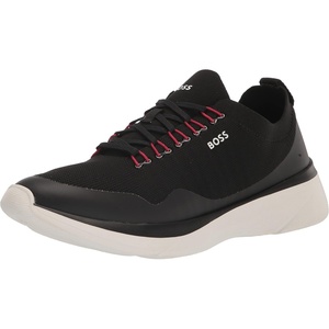 BOSS Men’s Fly Mesh Lace Up Sneakers(Black Coal)