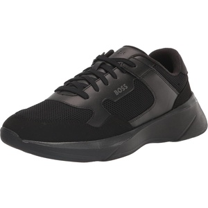 BOSS Men’s Fly Mesh Lace Up Sneakers(Black Fog)