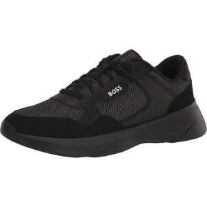 BOSS Men’s Fly Mesh Lace Up Sneakers(Black Oil)