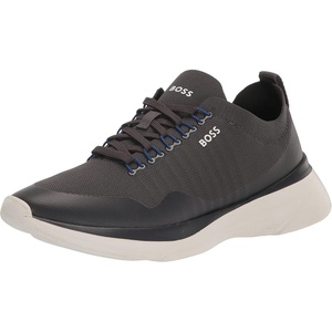 BOSS Men’s Fly Mesh Lace Up Sneakers(Dark Charcoal)