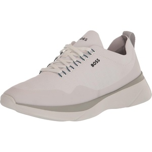 BOSS Men’s Fly Mesh Lace Up Sneakers(Snow)