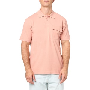 BOSS Men’s Front Pocket Relaxed Fit Pique Polo Shirt(Rose Dawn)