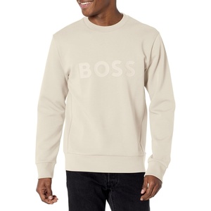 BOSS Mens Iconic Logo Crewneck Sweatshirt(Navajo Cream)