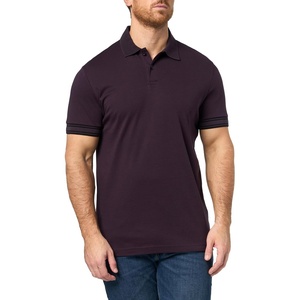 BOSS Men’s Interlock Cotton Polo Shirt(Nightshade Purple)