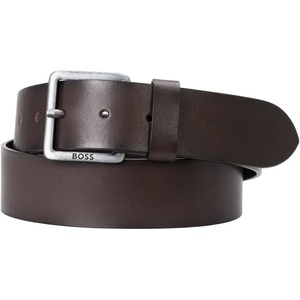BOSS Men’s Jeeko Leather Casual Belt(Chocolate Brown)