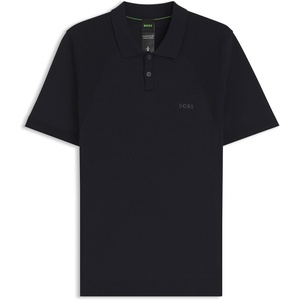 BOSS Men’s KN Momentum-Lite PS Cotton Blend Knitted Polo Shirt with Bodymapping Structure(Dark Blue 402)