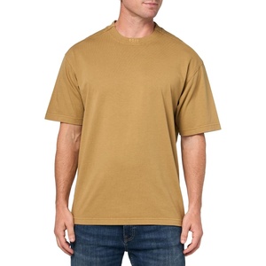 BOSS Men’s Logo Collar Single Jersey T-Shirt(Cappuccino)