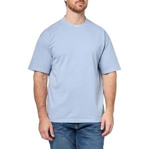 BOSS Men’s Logo Collar Single Jersey T-Shirt(Forever Blue)