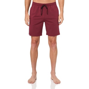 BOSS Men’s Mix&Match Cotton Stretch Lounge Shorts(Black Cherry)