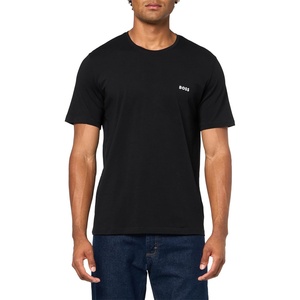 BOSS Mens Mix&Match Crewneck Cotton Lounge T-Shirt(Black Magnolia)