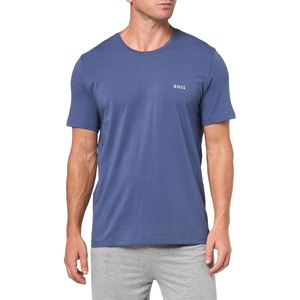 BOSS Mens Mix&Match Crewneck Cotton Lounge T-Shirt(Blue Corn)