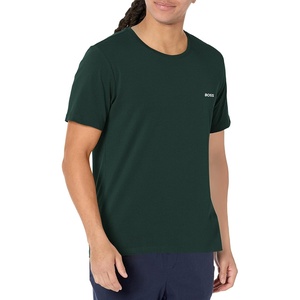 BOSS Mens Mix&Match Crewneck Cotton Lounge T-Shirt(Dark Earth Green)
