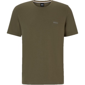 BOSS Mens Mix&Match Crewneck Cotton Lounge T-Shirt(Olive Green)
