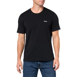 BOSS Mens Mix&Match Crewneck Cotton Lounge T-Shirt(Outer Space Black)