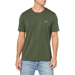BOSS Mens Mix&Match Crewneck Cotton Lounge T-Shirt(Pine Forest Green)