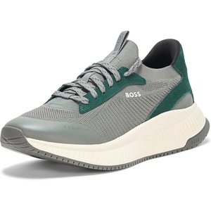 BOSS Men’s Modern Knit Structure Running Sneaker(Charcoal/Emerald)