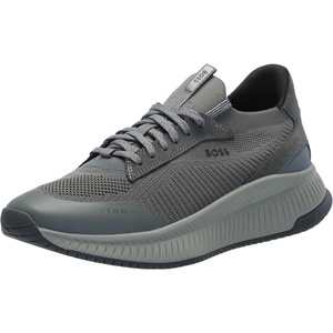 BOSS Men’s Modern Knit Structure Running Sneaker(Mushroom Grey)