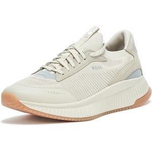 BOSS Men’s Modern Knit Structure Running Sneaker(Soft Cream)
