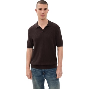 BOSS Men’s Natalo Knit Polo Top(Dark Brown)
