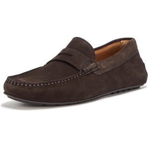 BOSS Men’s Noel Suede Drivers Loafers(Dark Timber Wood)